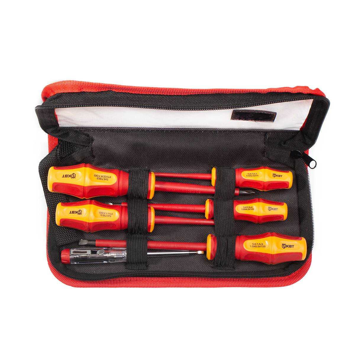 Набор диэлектрических отверток НИО-06-S серия ПРОФИ (КВТ) (87129)