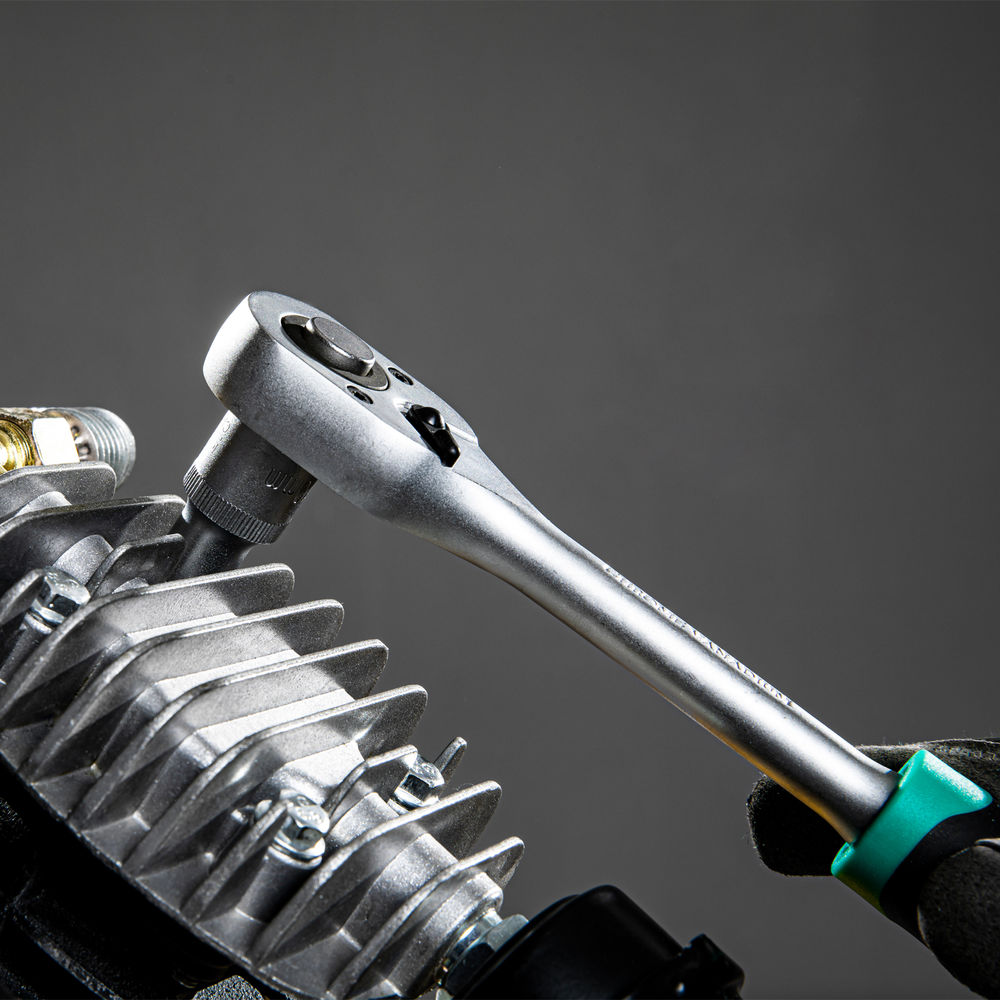 Набор торцевых головок, 1/2, головки 10 - 22 мм, с трещот. ключом, CrV,11 предметов Stels