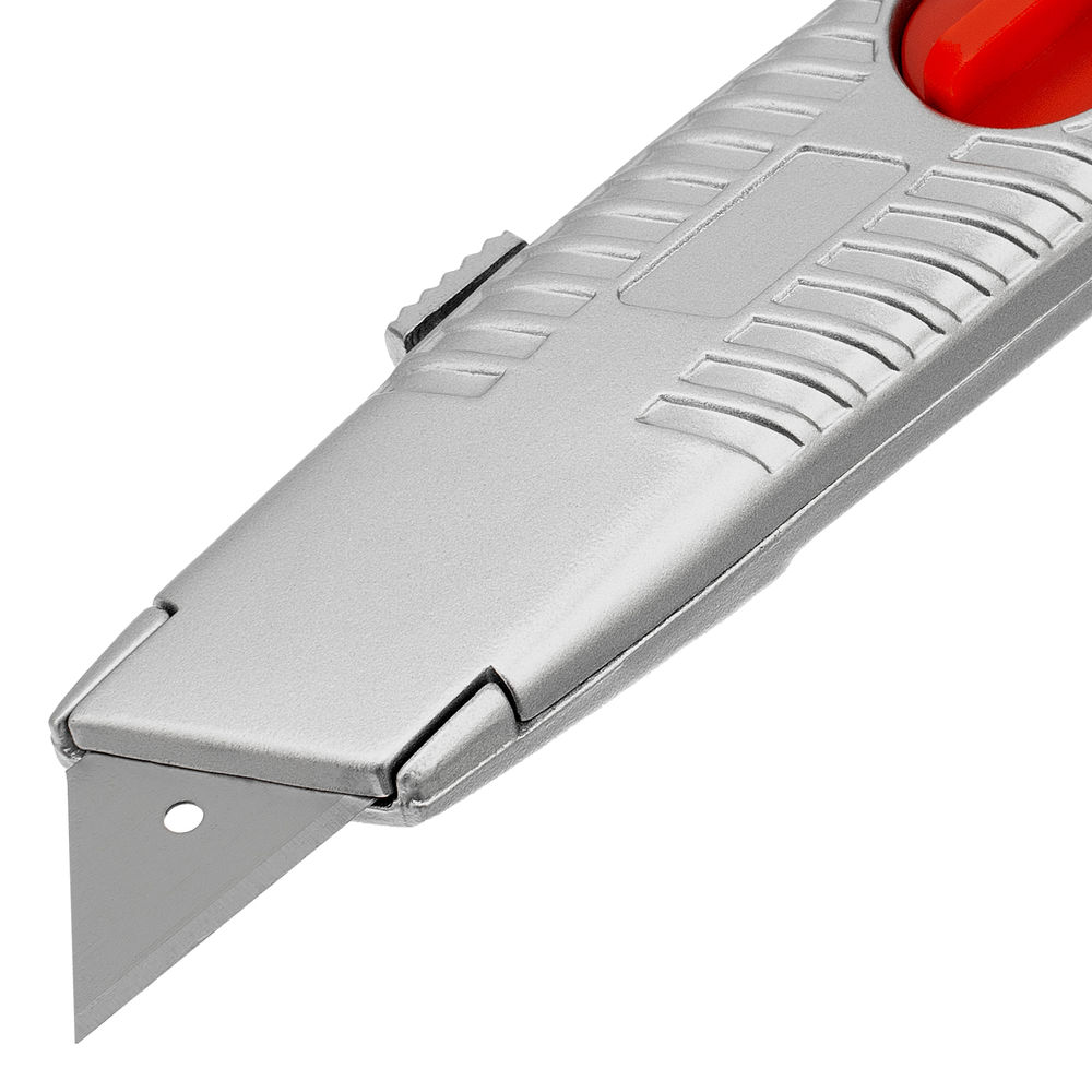 Нож, 19 мм, выдвижное трапециевидное лезвие, металлический корпус Matrix (78964)