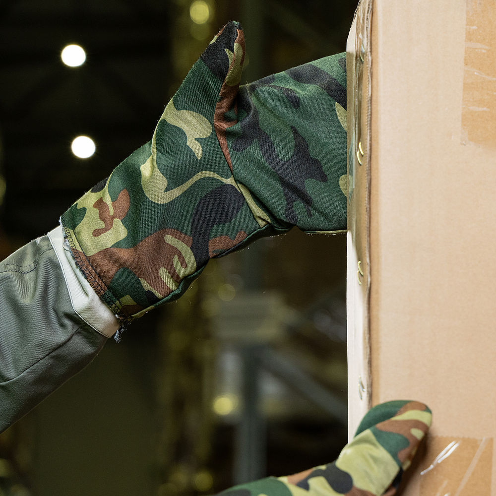 Рукавицы зимние, защита от пониж температур и мех воздействий, утеплитель ватин, камуфляж Сибртех (68154)