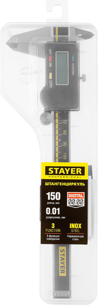 Штангенциркуль электронный 150 мм Professional STAYER 34410-150