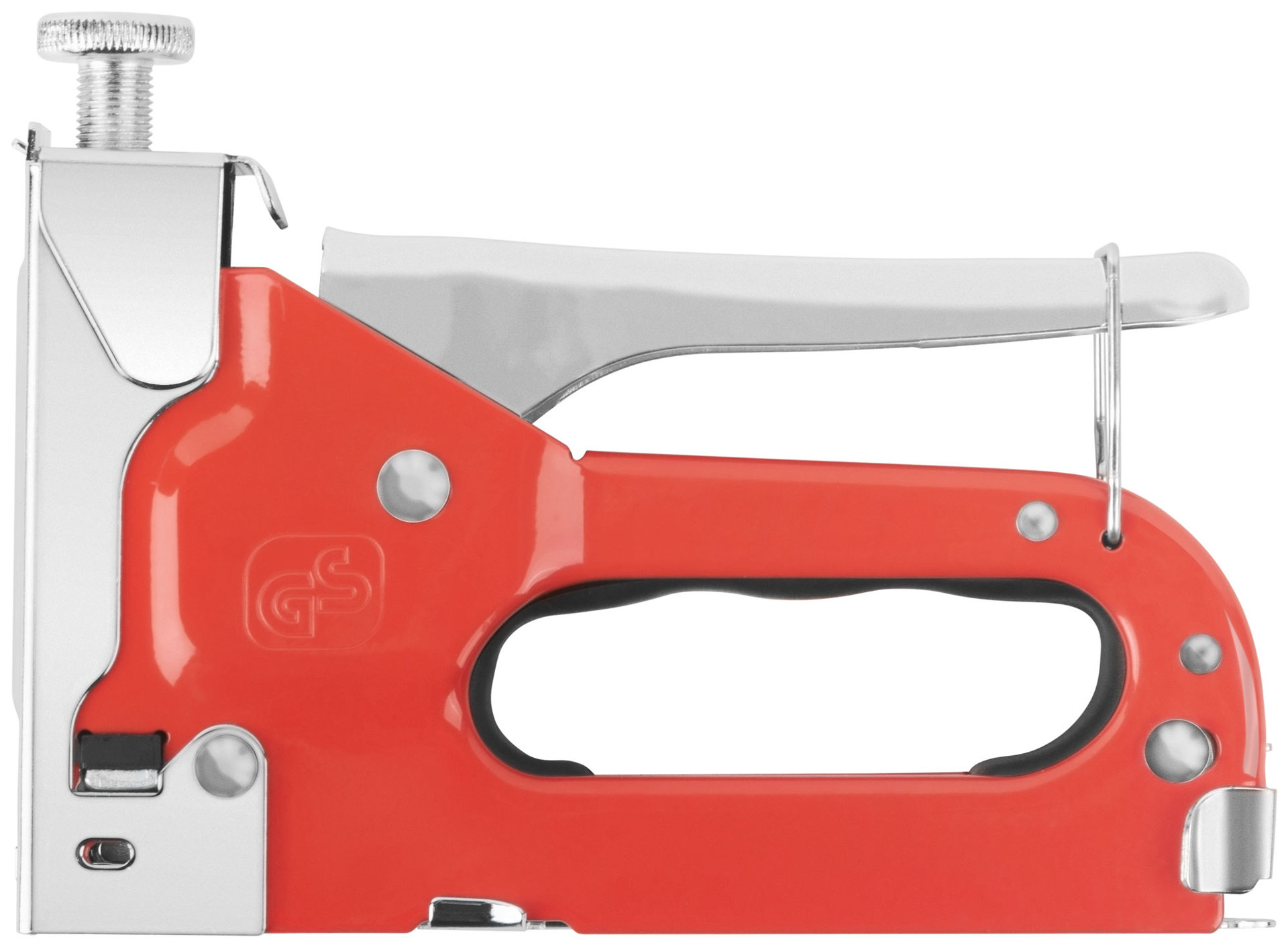 Степлер для узких скоб тип 53 4-14 мм, регулировка силы удара, металлический корпус (32086)