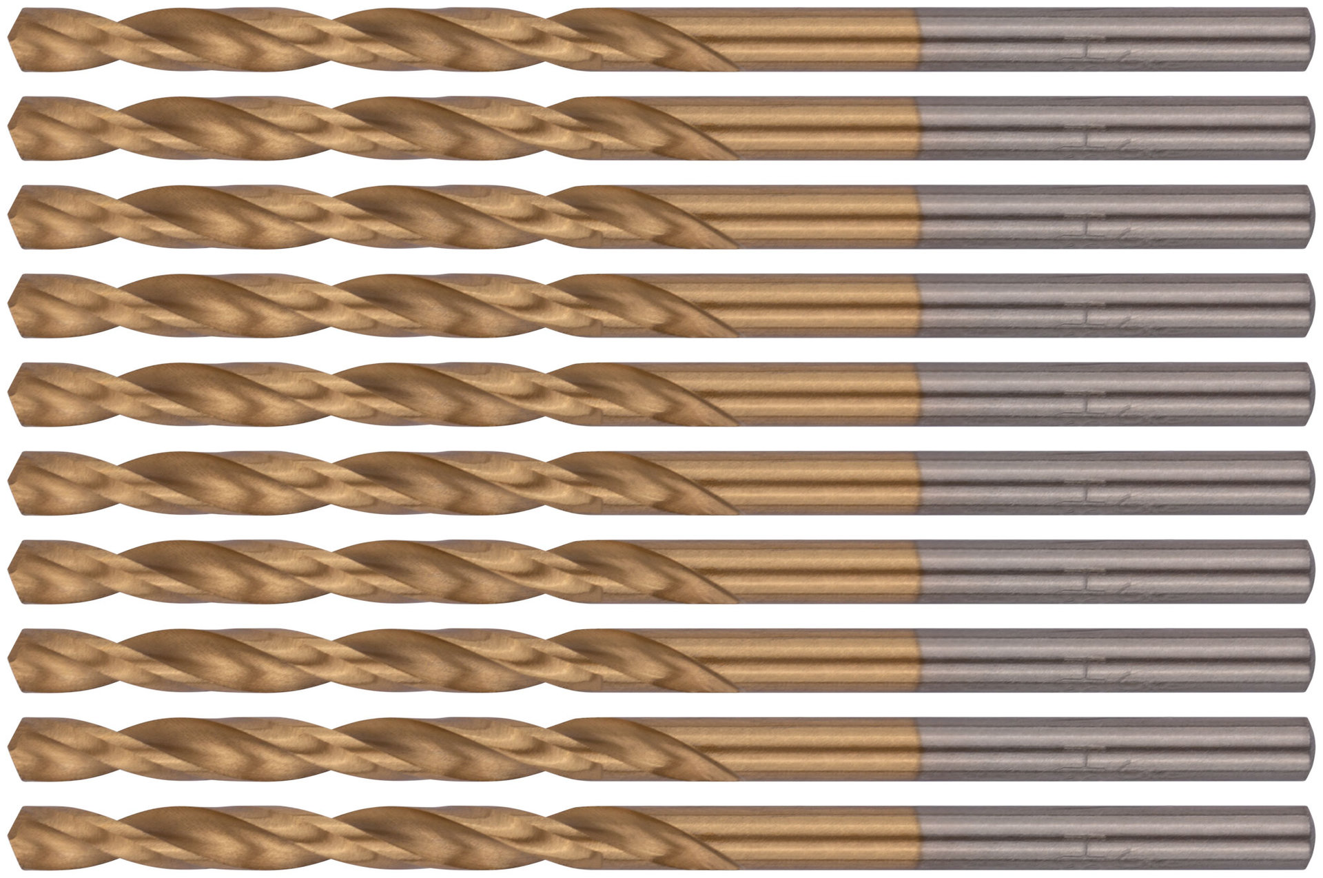 Сверла HSS по металлу, титановое покрытие 3,3 мм (10 шт.) (34133)