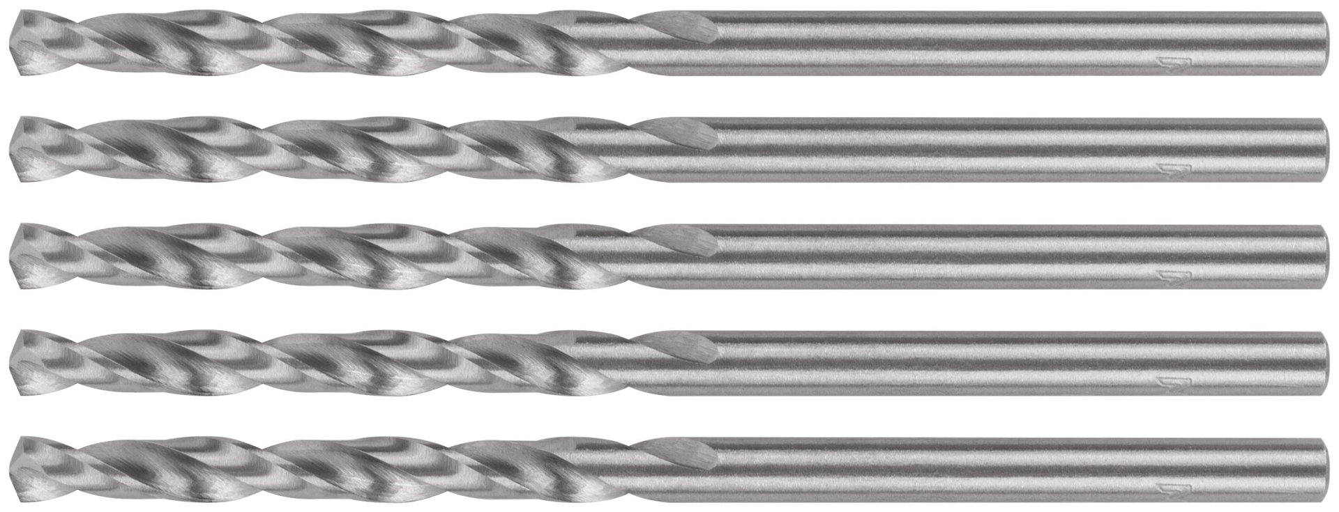 Сверла по металлу HSS шлифованные, угол заточки 135°, 3,3 x 65 мм (5 шт.) (35680М)