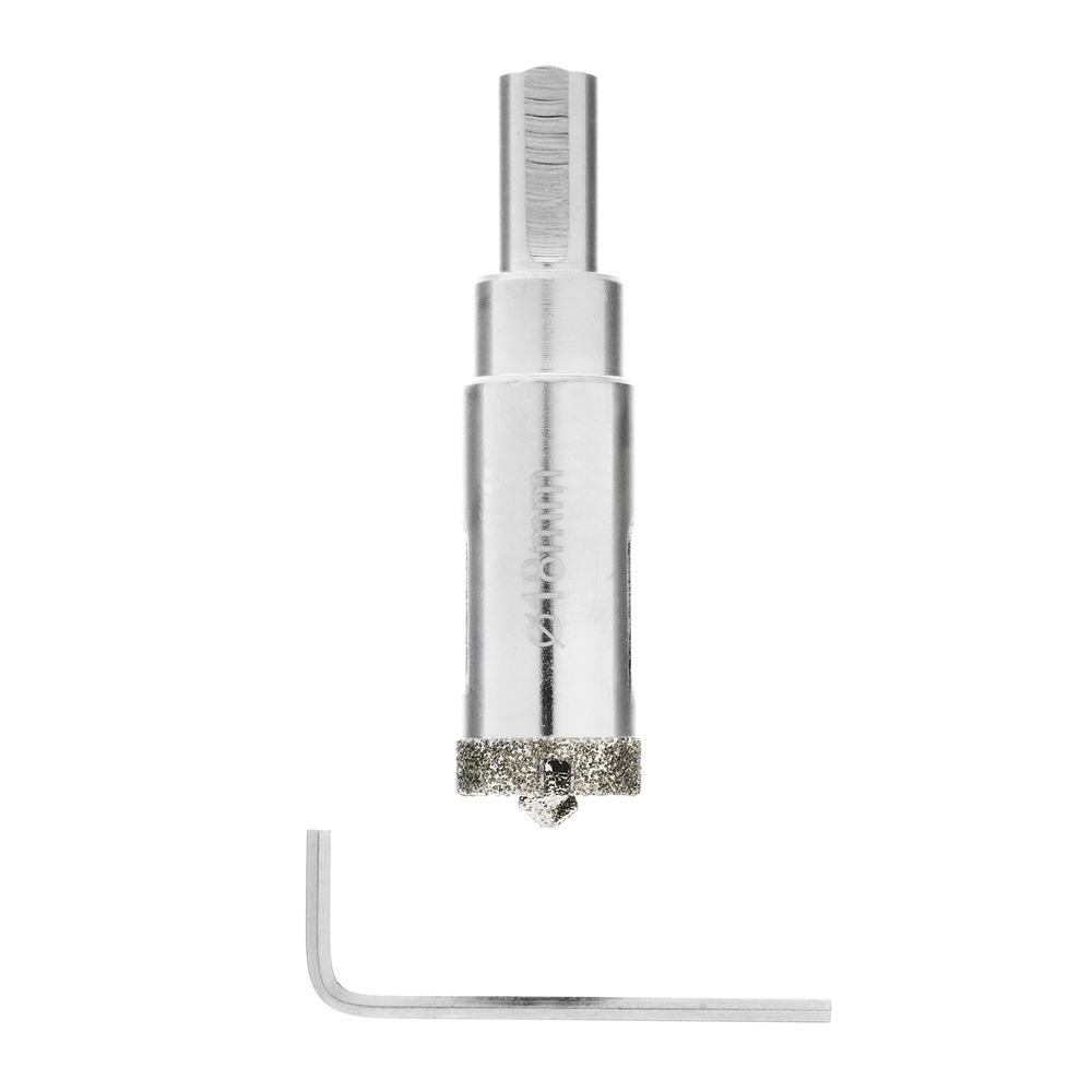 Сверло алмазное по керамограниту, 18 х 67 мм, трехгранный хвостовик Matrix (726183)