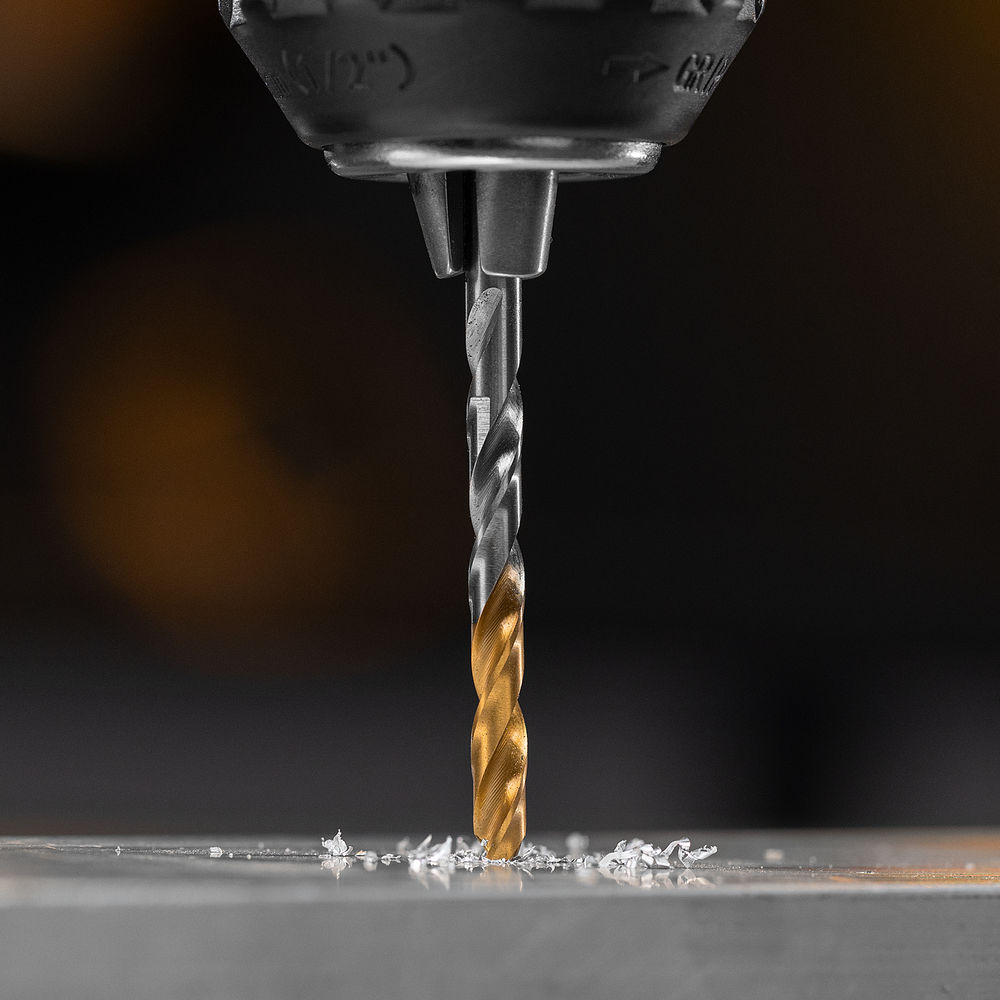 Сверло спиральное по металлу 4,5 x 80 мм, Р6М5, Golden Tip Denzel (718231)