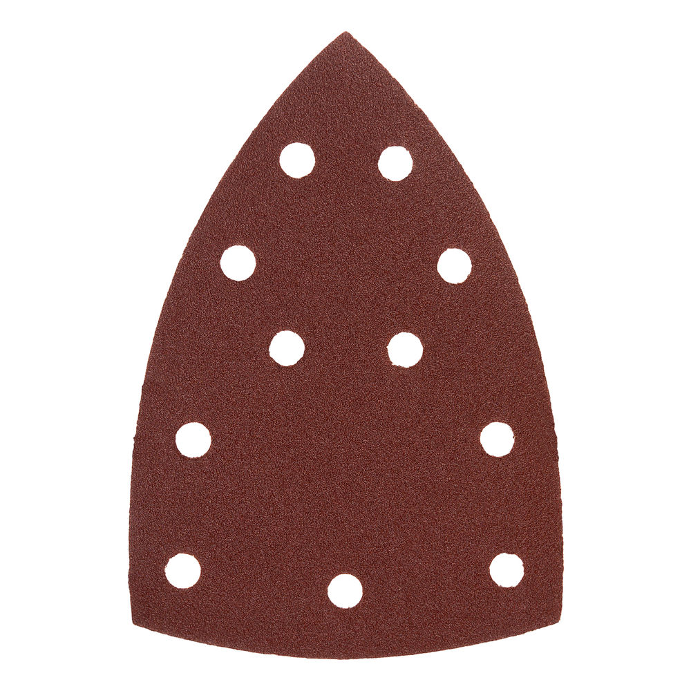 Треугольник абразивный на ворc. подложке под липучку, перф., P 120, 150х150х100 мм, 5 шт. Denzel (738627)