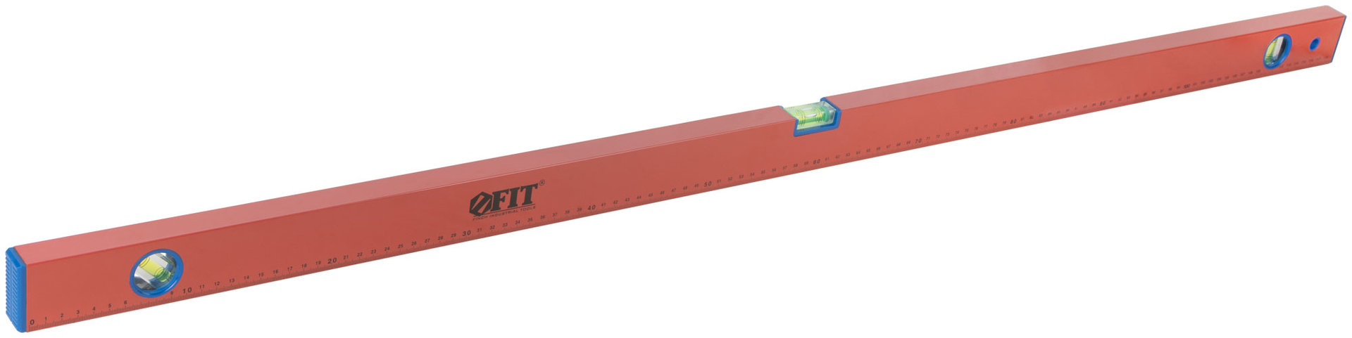 Уровень Стандарт, 3 глазка, красный корпус, фрезерованная рабочая грань, шкала 1200 мм (18062)