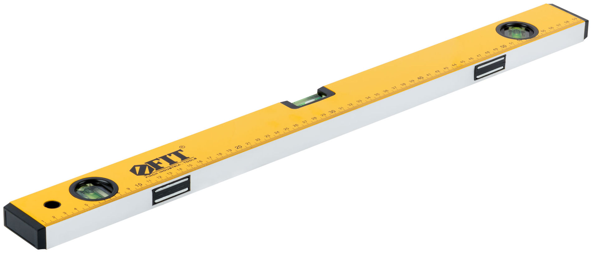 Уровень Старт, 3 глазка, желтый корпус, фрезер. рабочая грань, магниты, шкала 600 мм (18132)