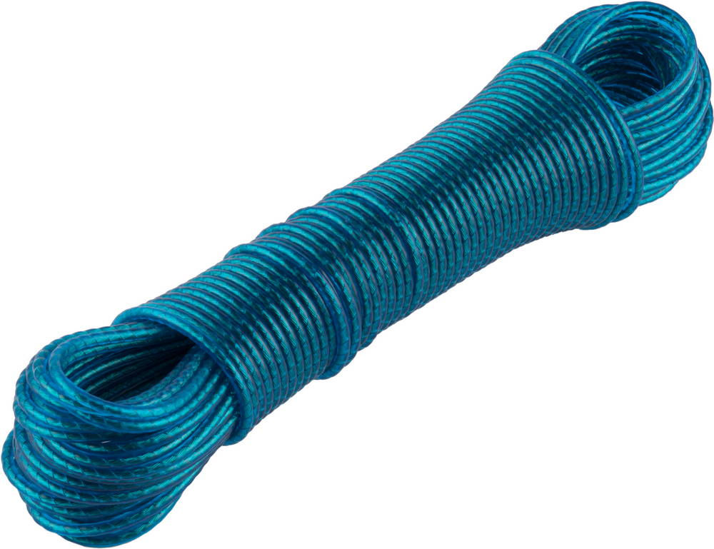 Бельевой шнур 20 м, стальная сердцевина, пластиковая оплётка ЗУБР 50140-20