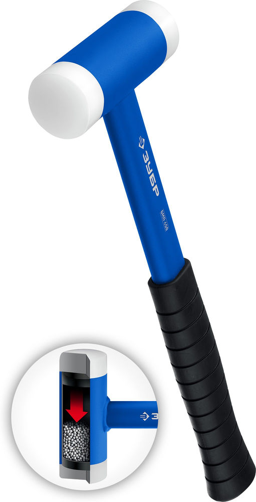 Молоток 35 мм с полиамидными бойками безынерционный Профессионал ЗУБР БМП-35 2043-35