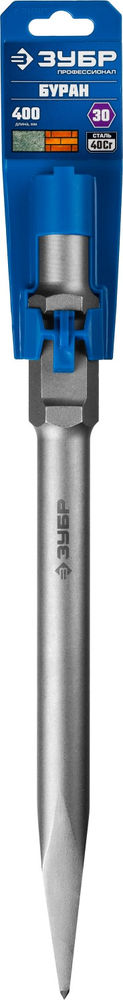 Зубило пикообразное 400 мм HEX 30 ЗУБР БУРАН 29375-00-400