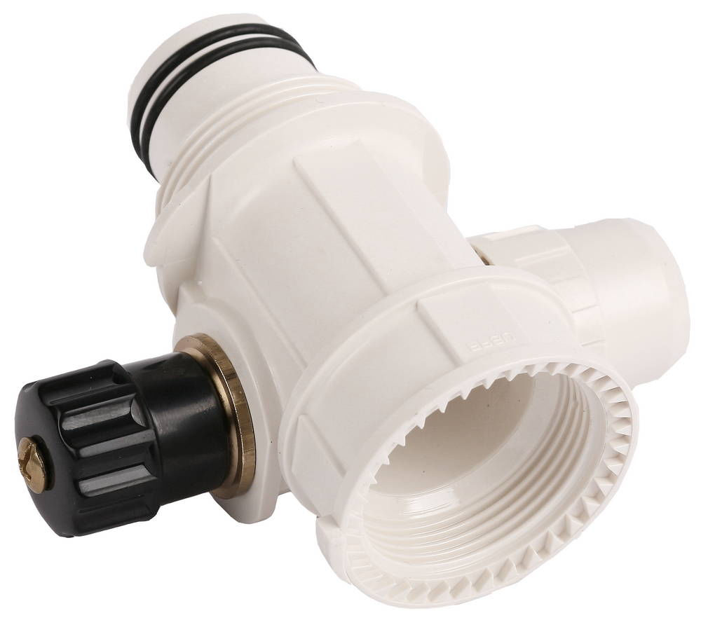 Коллектор сборный с вентилем ШиреФит внутренняя резьба - штуцер с гайкой - штуцер с гайкой 20 - 16 - 20 мм ЗУБР 51517-20-16-20