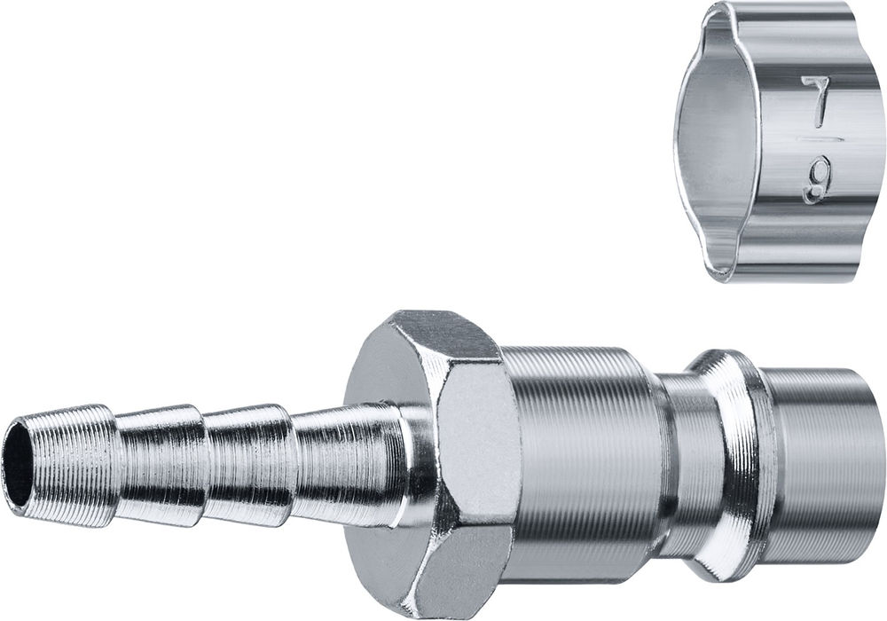 Переходник штуцер «елочка» 6 мм - рапид штуцер с обжимным хомутом ЗУБР Профессионал 64918-06