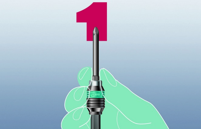 Битодержатель быстросъёмный 57 мм 1/4 E6.3 с магнитным кольцом Rapidaptor серия 887/4 RR Wera WE-052490