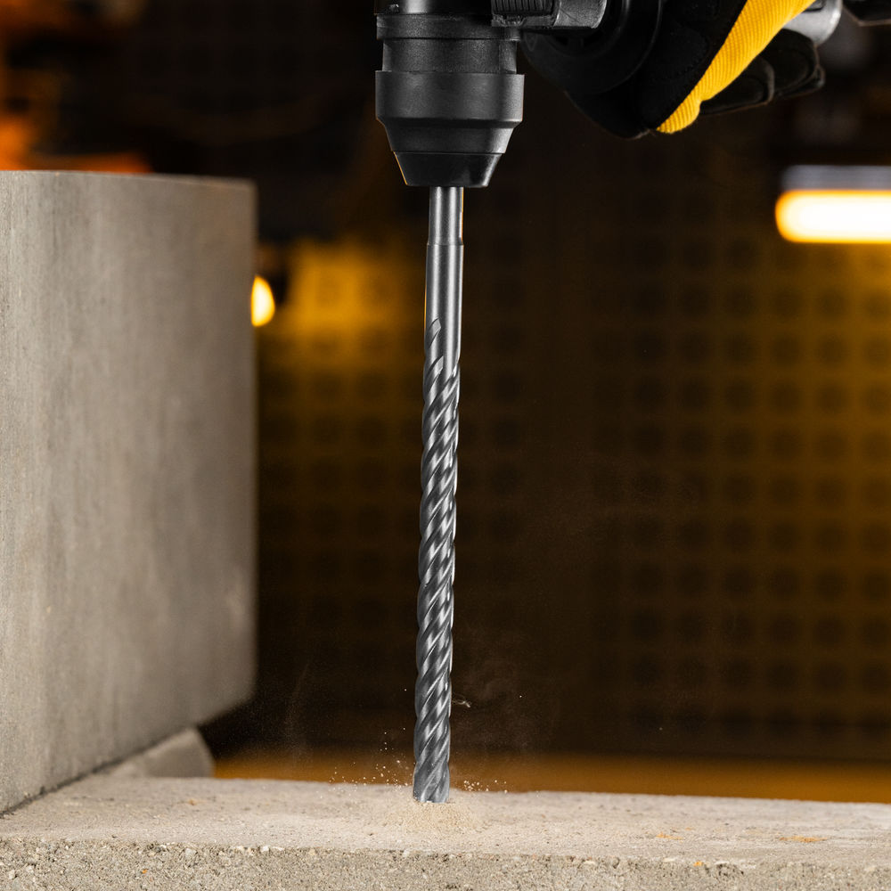 Бур по бетону, цельная крестовая пластина, 12x265 мм, SDS PLUS Denzel (705317)