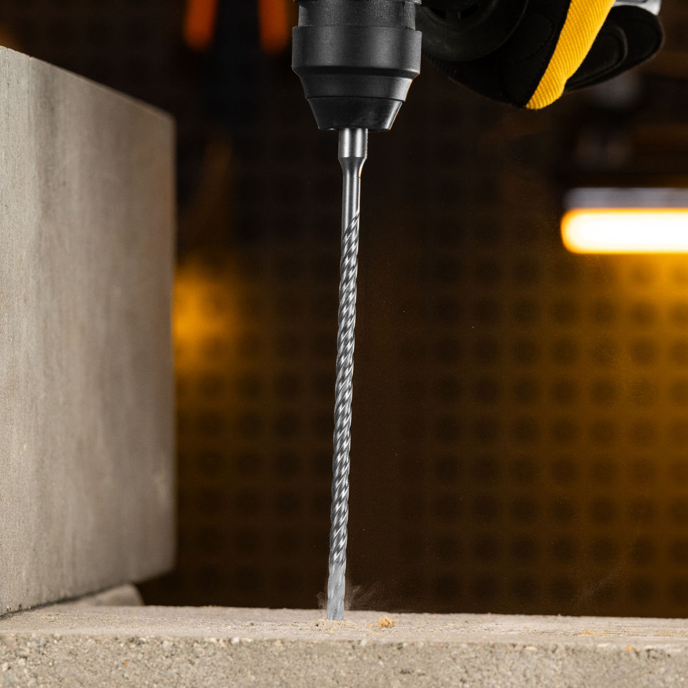 Бур по бетону, цельная крестовая пластина, 6x215 мм, SDS PLUS Denzel (705302)