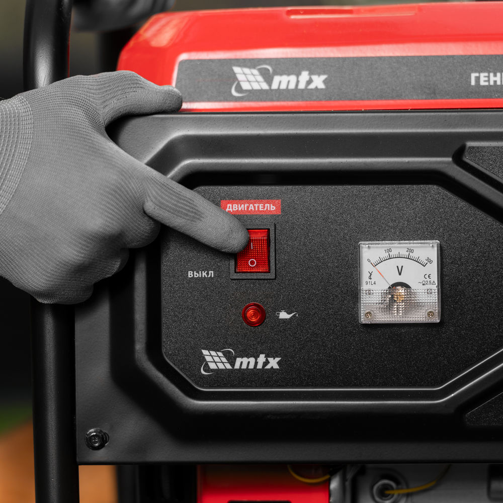Генератор бензиновый RS-3000, 2,2 кВт, 230В, ручной стартер MTX (946105)