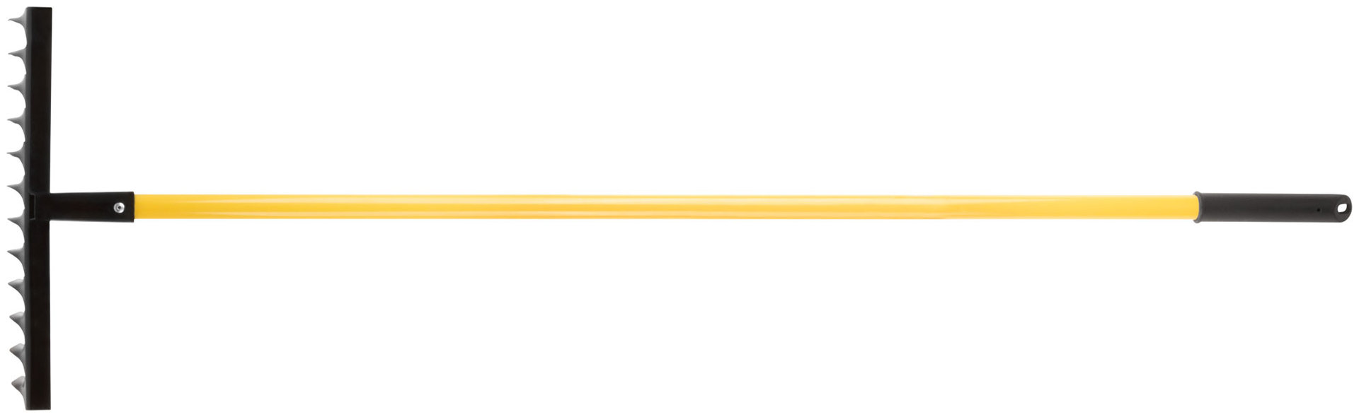 Грабли, витой зуб, 12 зубьев, с желтым метализированным черенком (76978)