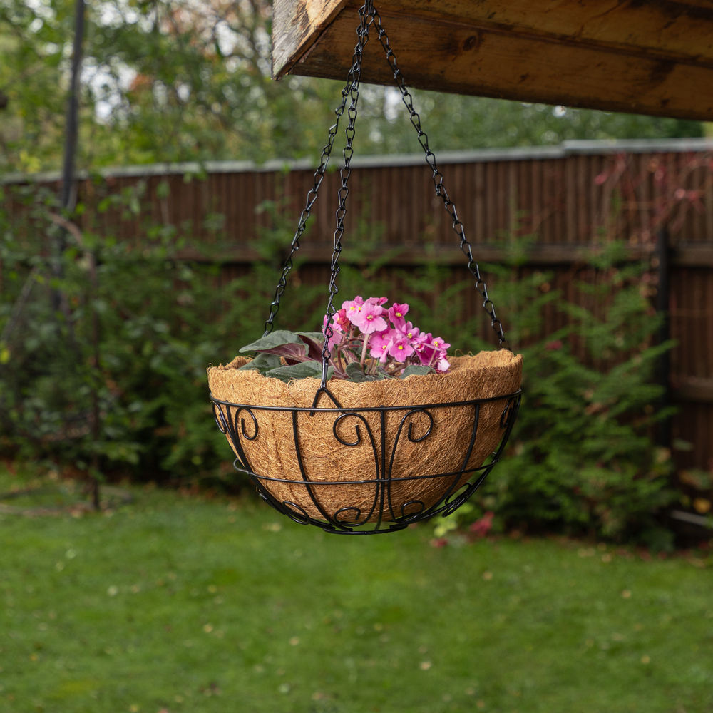 Кашпо подвесное с декором, с кокосовой корзиной, диаметр, 30 см Palisad (690108)