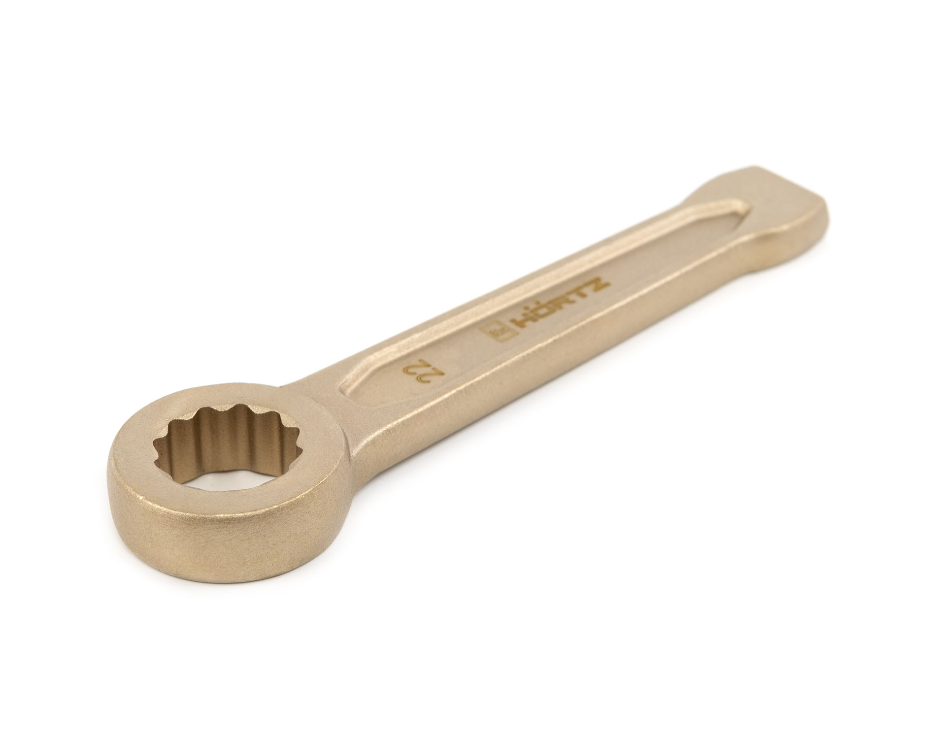 Ключ гаечный накидной ударный 22 искробезопасный сплав AlCu, HORTZ