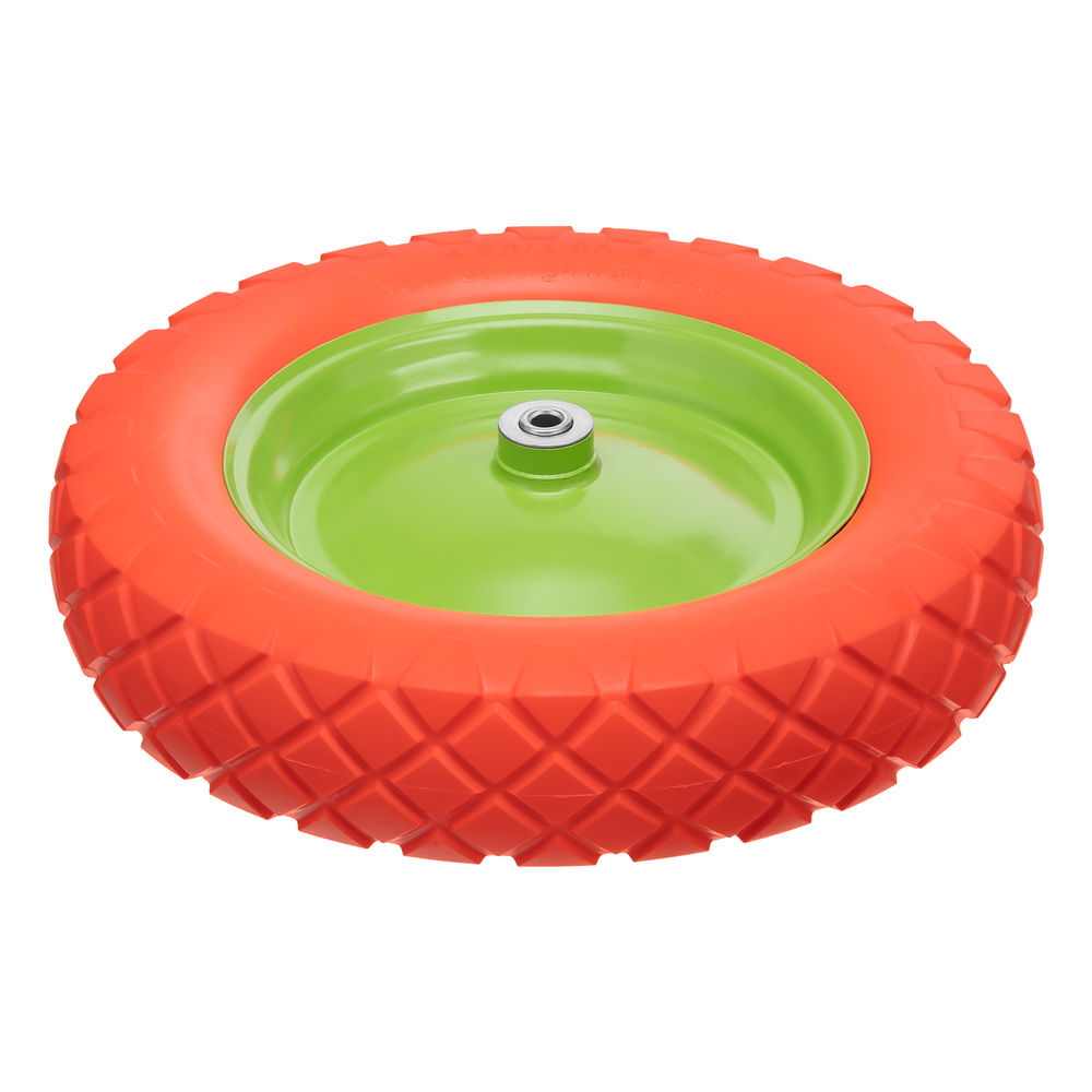 Колесо полиуретановое 4.80/4-8, длина оси 90 мм, подшипник 12 мм Сибртех (689785)