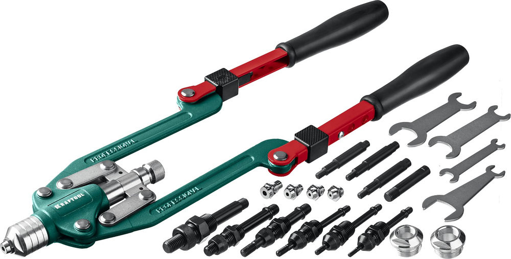 Комбинированный складной заклепочник Combo3-M12, 3 вида заклёпок, в кейсе KRAFTOOL 31182_z01