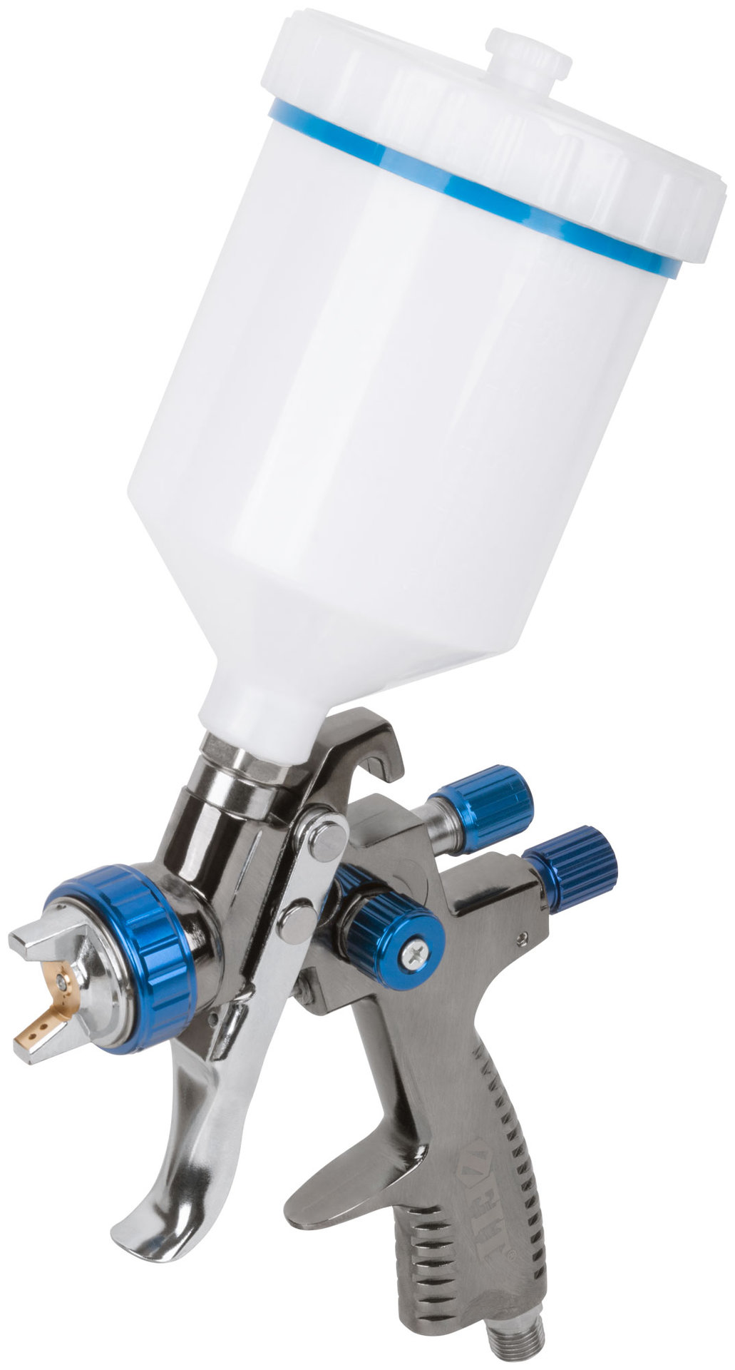 Краскопульт пневматический, LVLP Профи, пластиковый верхний бачок 600 мл, 1.4 мм (81024)
