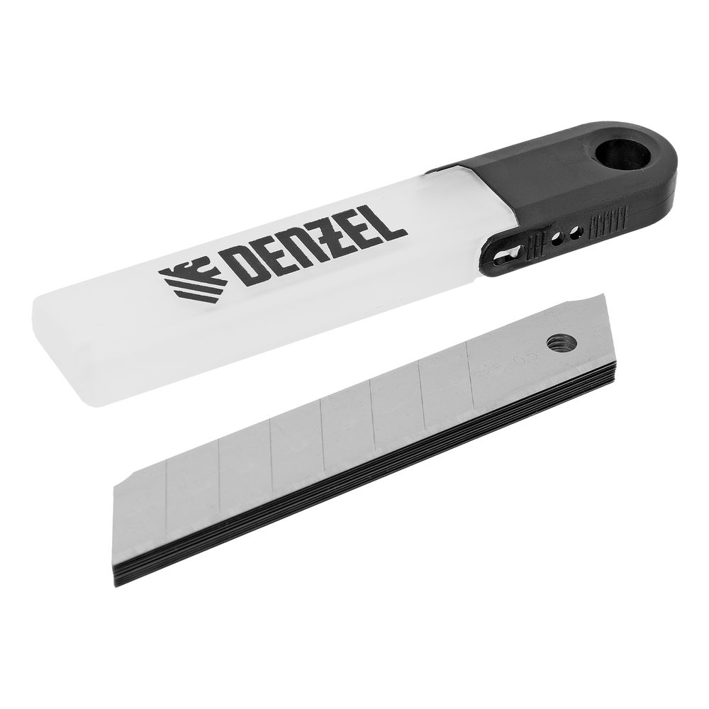 Лезвия, 18 мм, сталь SK5 - 0,5 мм, 10 штук Denzel (79303)