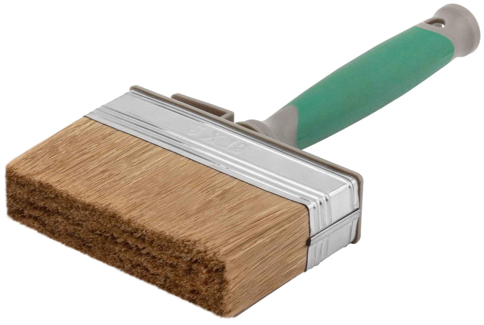 Макловица, 70% ПЭT/30% натуральная щетина, нерж. обжим, 2-К ручка, 120 х 30 мм (30-0593)