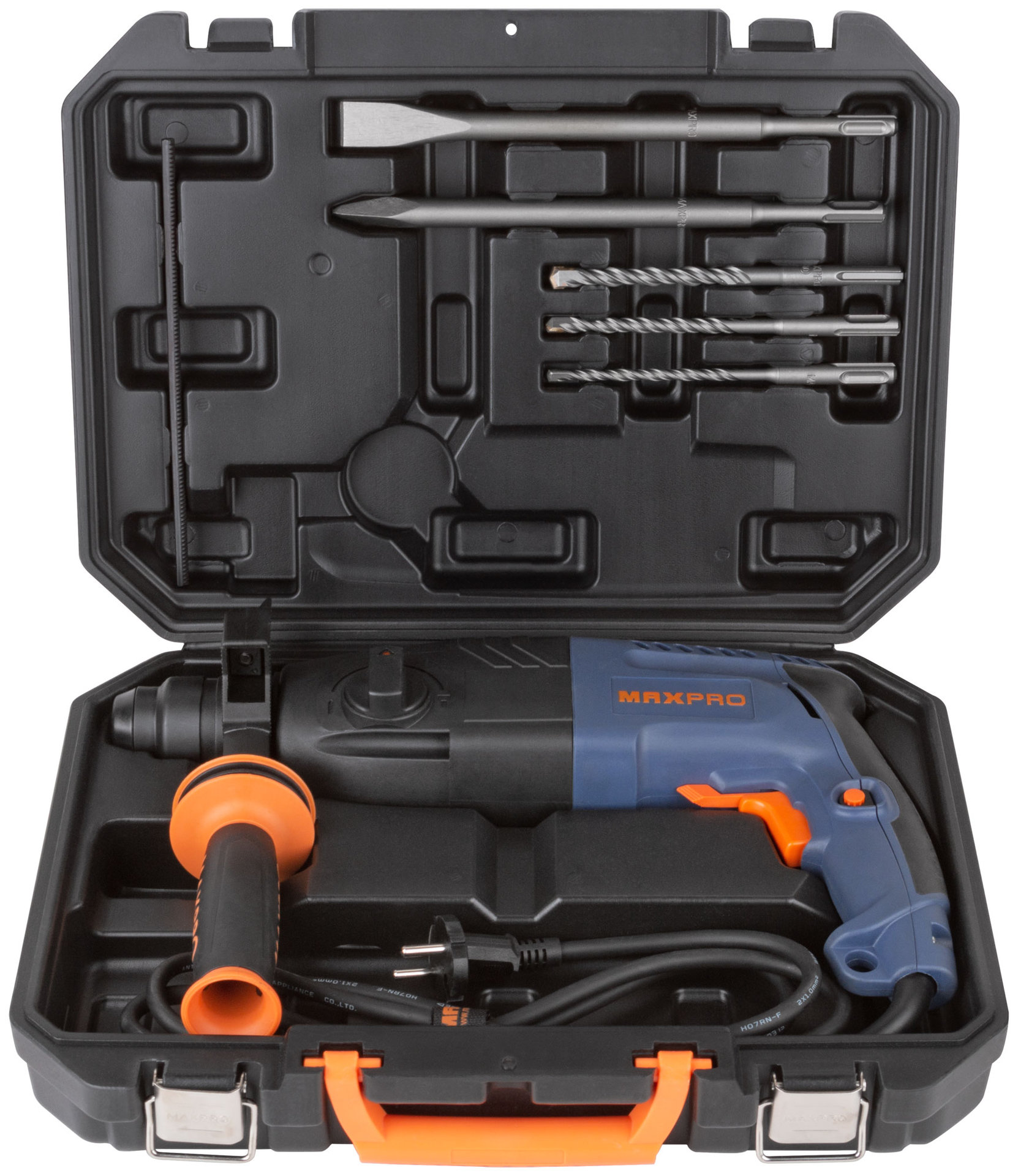 Перфоратор монтажный 620 Вт; 0-1000 об/мин; 2,5 Дж; 3 режима; Д/Б/М-30/24/13; 2,8 кг; SDS-PLUS; антивибрационная ручка; резиновые вставки MAX-PRO 85080