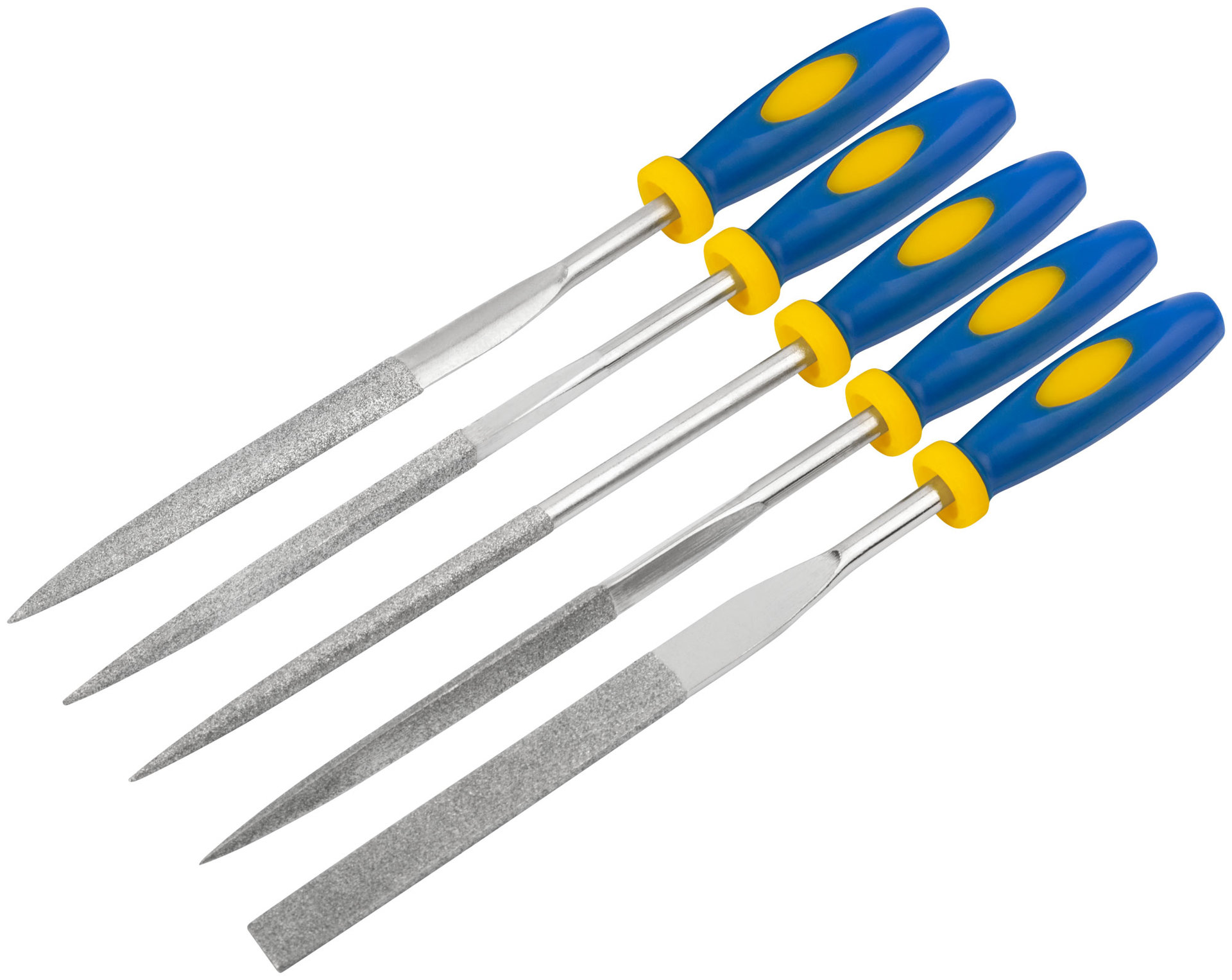 Надфили алмазные, мягкая ручка, 5х165/60 мм, 5 шт. (42175)