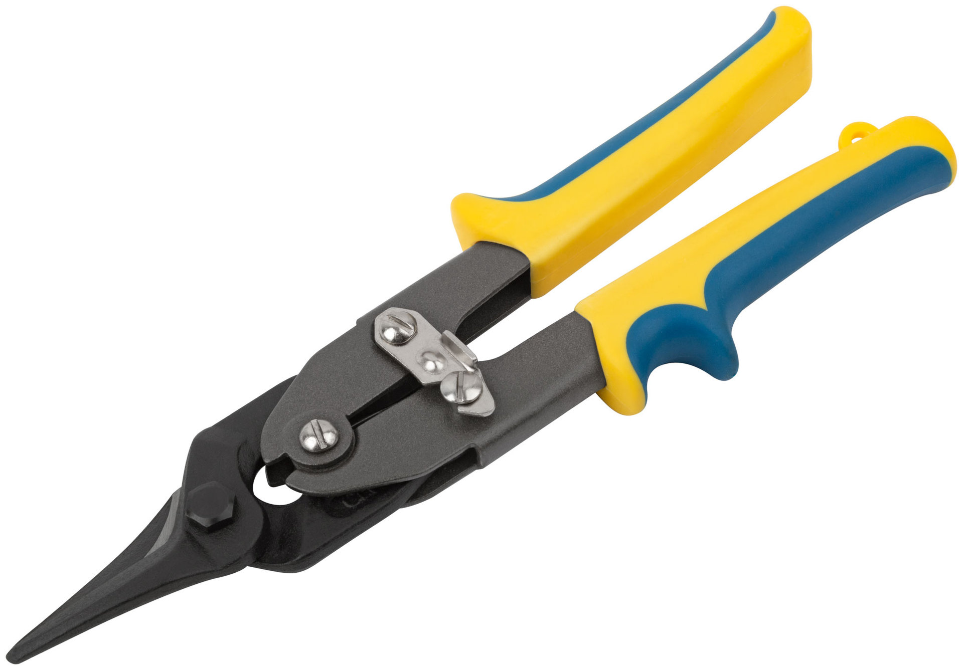 Ножницы по металлу усиленные CrNi Профи, прорезиненные ручки, прямые 260 мм (41574)