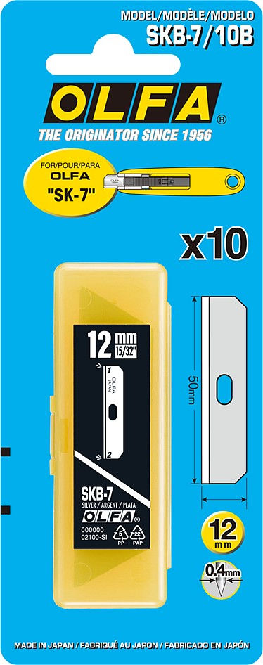 Специальное лезвие для ножа 12 мм OLFA OL-SKB-7/10B