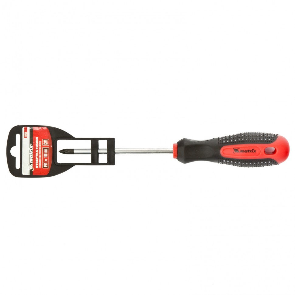 Отвертка Fusion, PH1 х 100 мм, CrV, трехкомпонентная рукоятка Anti slip Matrix