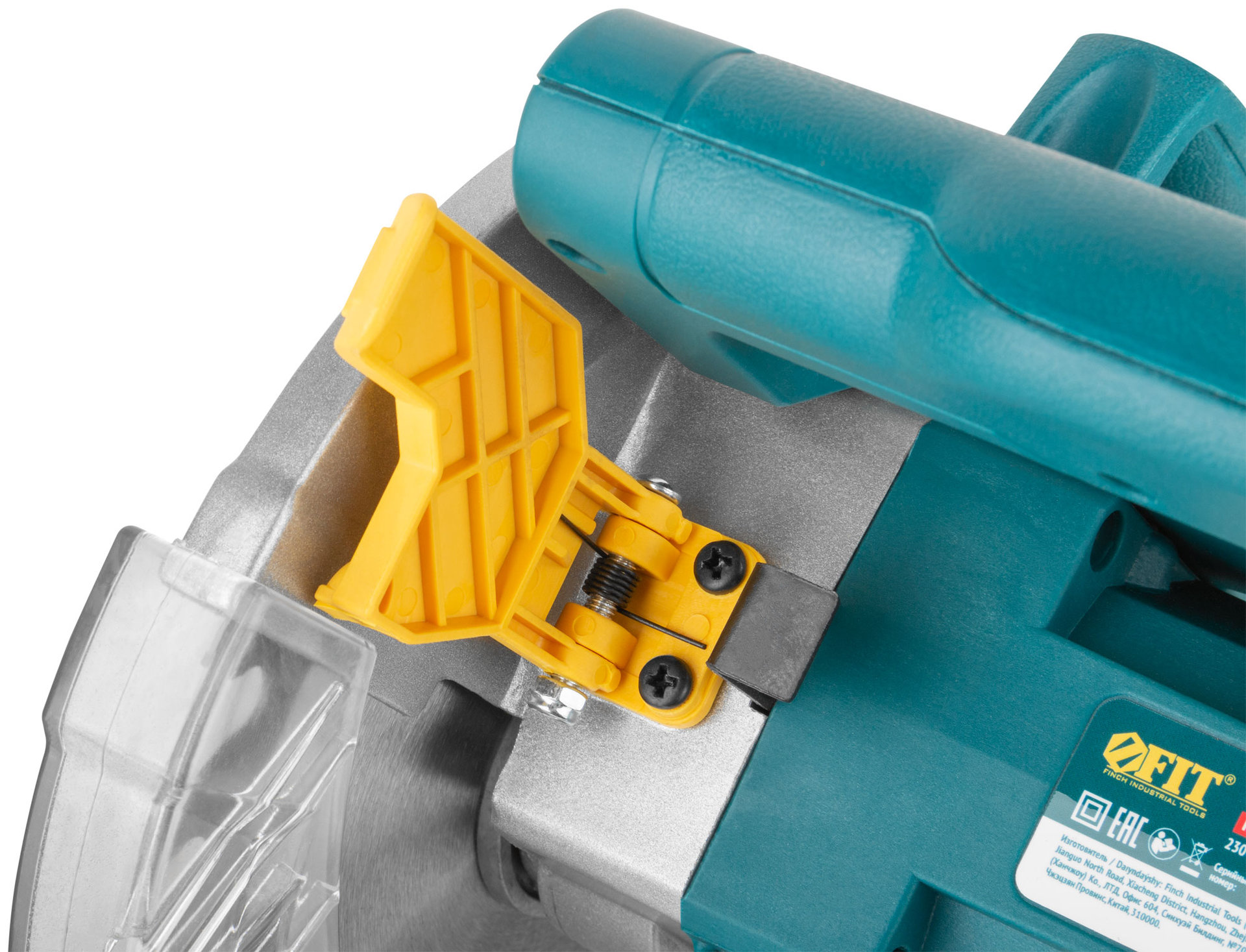 Пила торцовочная 1400 Вт; 4500 об/мин; 210/30 мм; 6,5 кг; рез. накл.; б/с щеток; блок шпинд.; коробка (80415)