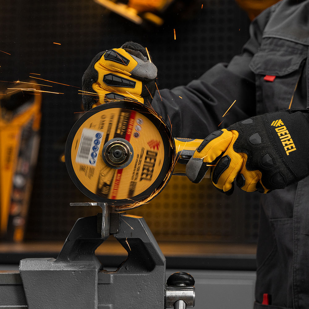 Пневматическая углошлифовальная машина AG125, 11000 об/мин, 125 мм, 186 л/мин Denzel (57477)