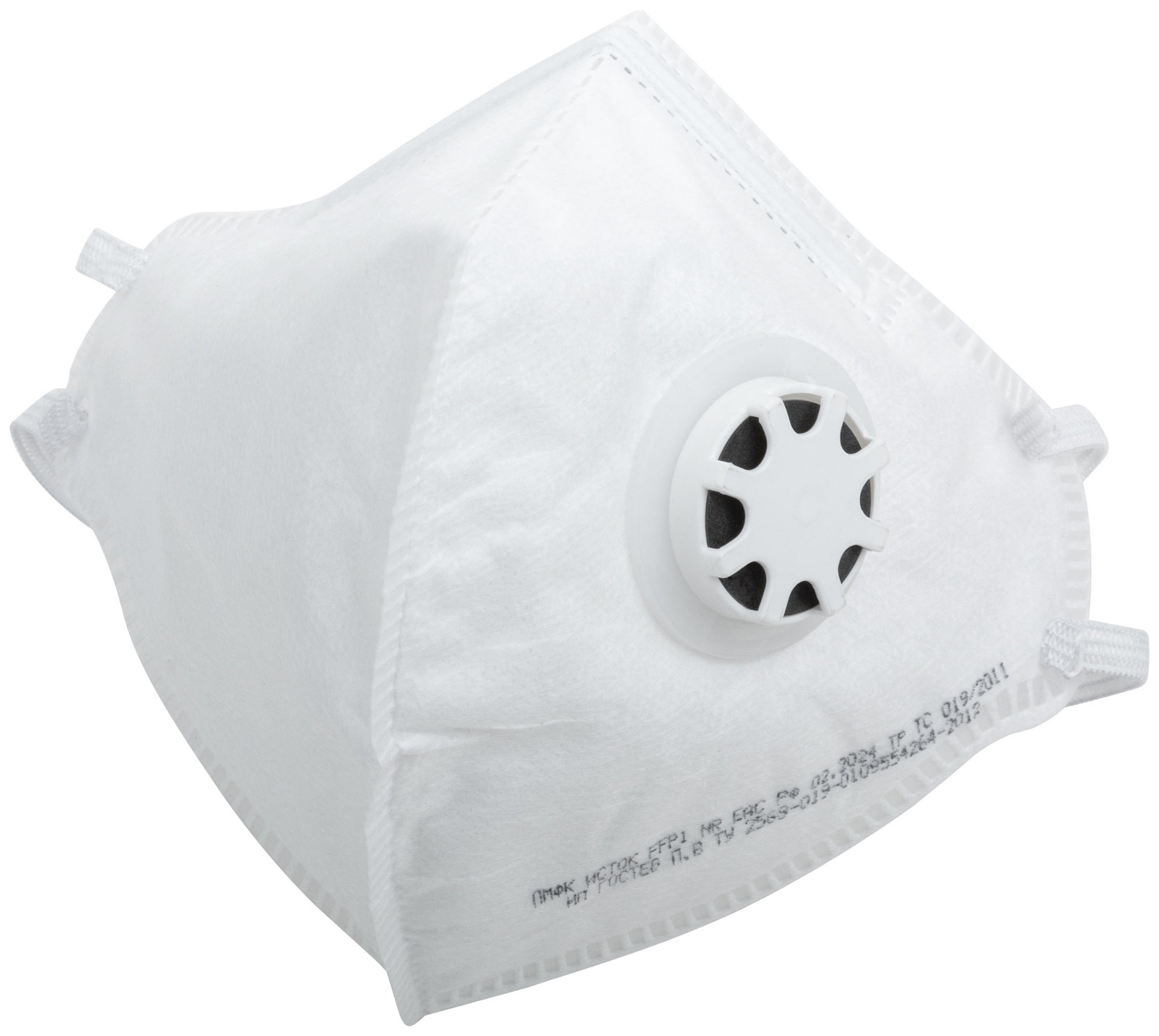 Полумаска фильтрующая, FFP1, складная, 4-х слойная, с клапаном (12291)