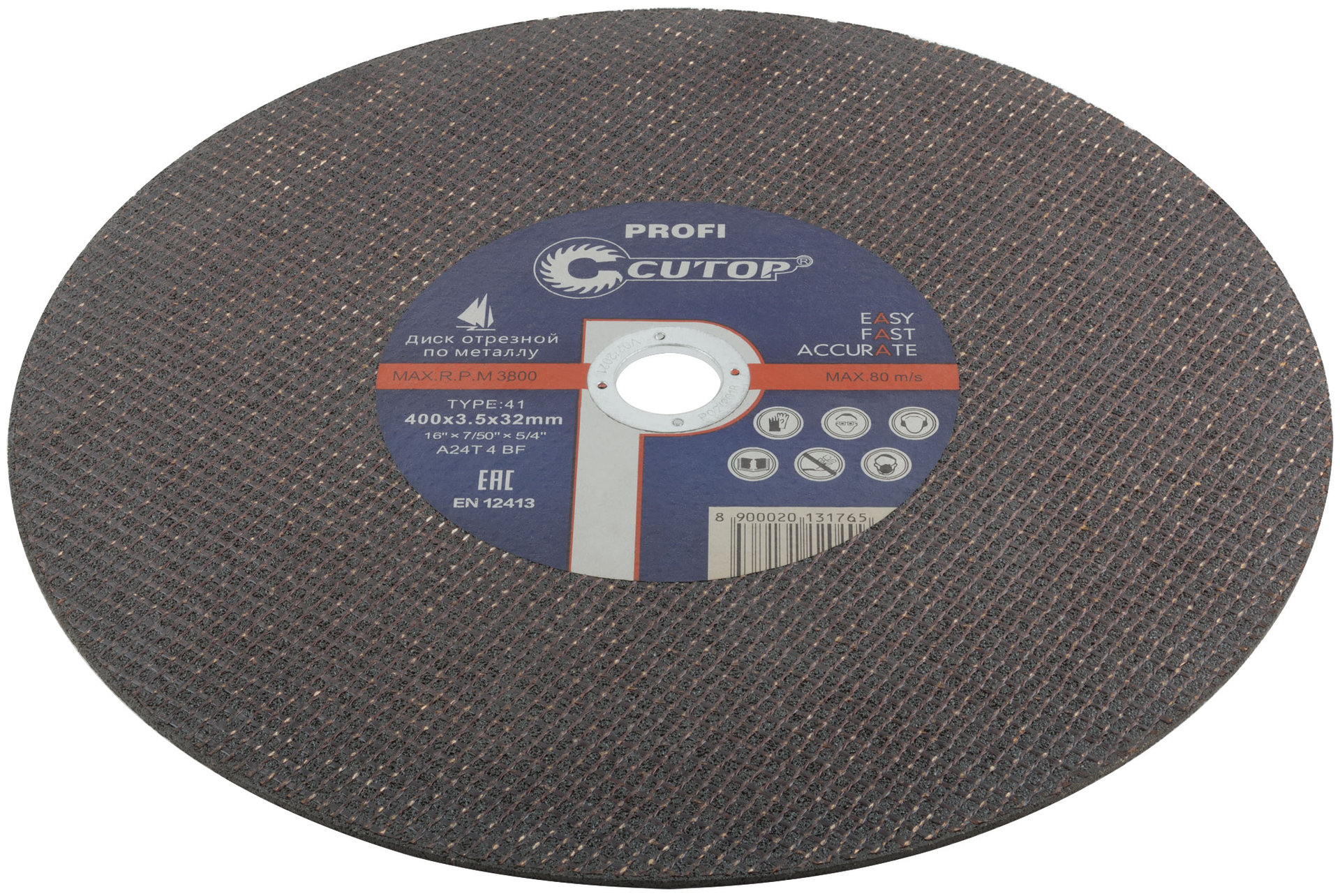 Профессиональный диск отрезной по металлу Т41-400 х 3,5 х 32 мм, Cutop Profi (40010т)