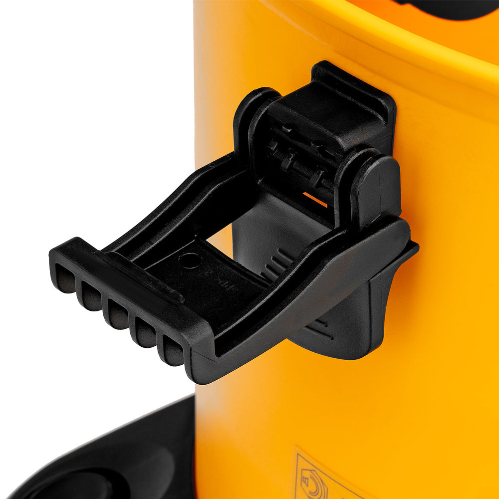 Пылесос строительный RVC20, 1400 Вт, бак 20 л, шланг 3 м, розетка с автосинхр. Denzel (28202)