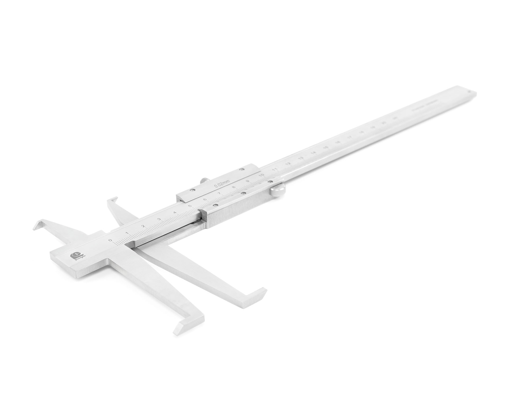 Штангенциркуль нониусный 10-200/18-200 0,02 для измерения внутр. канавок с лезвийными губками 145-204АК Guanglu