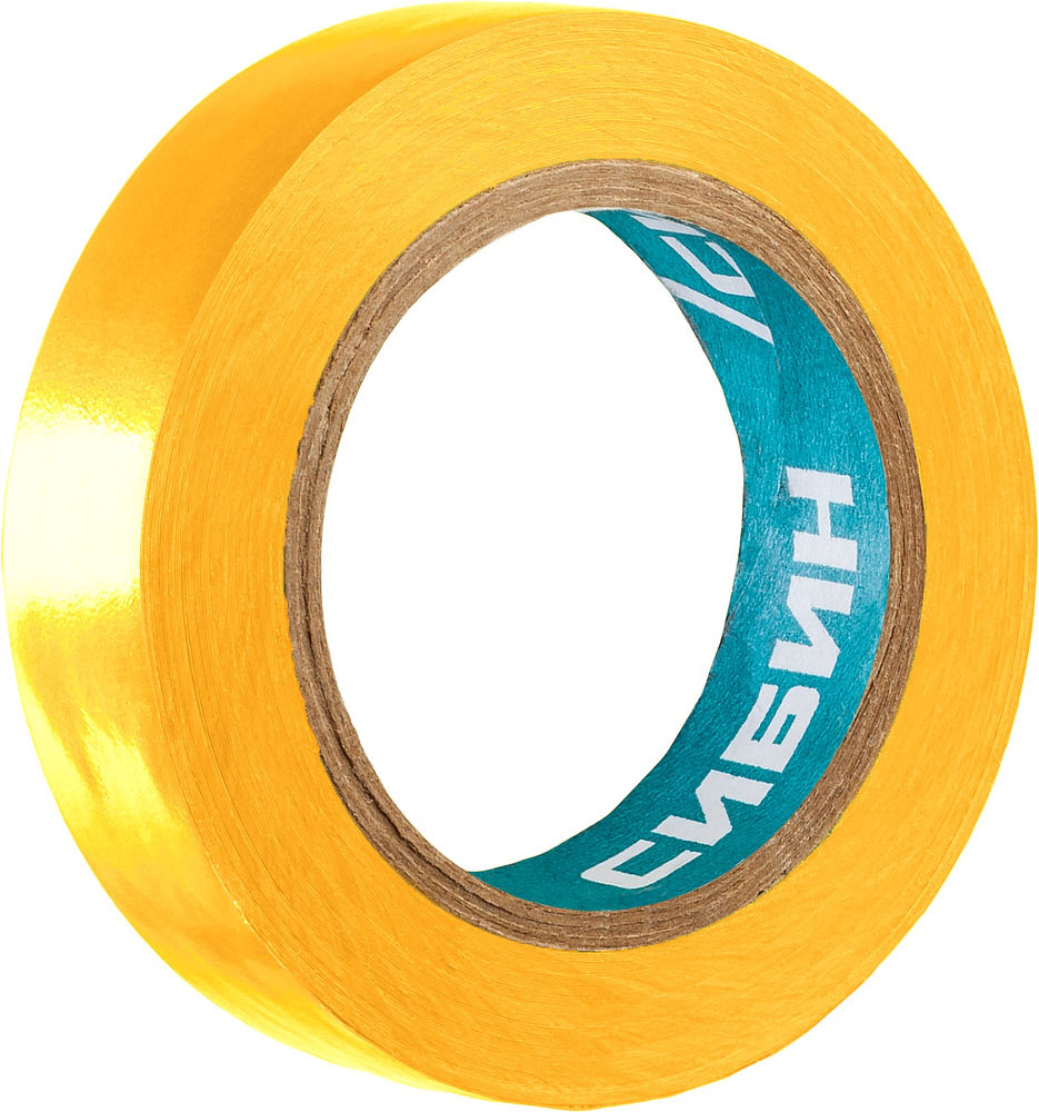 Изолента ПВХ 15 мм х 10 м, 5 000 В, желтая СИБИН 1235-5