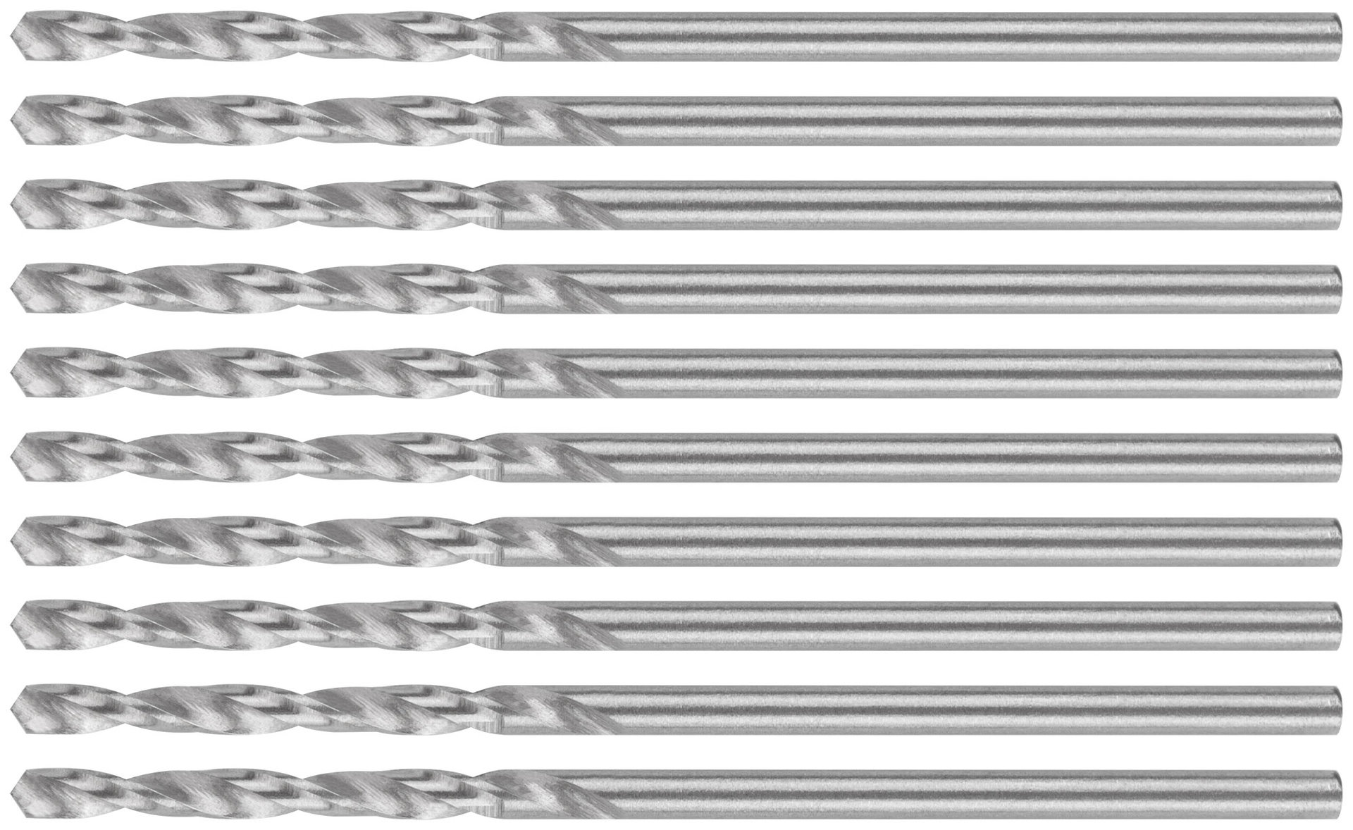 Сверла по металлу HSS шлифованные, угол заточки 135°, 1,5 x 43 мм (10 шт.) (35669М)