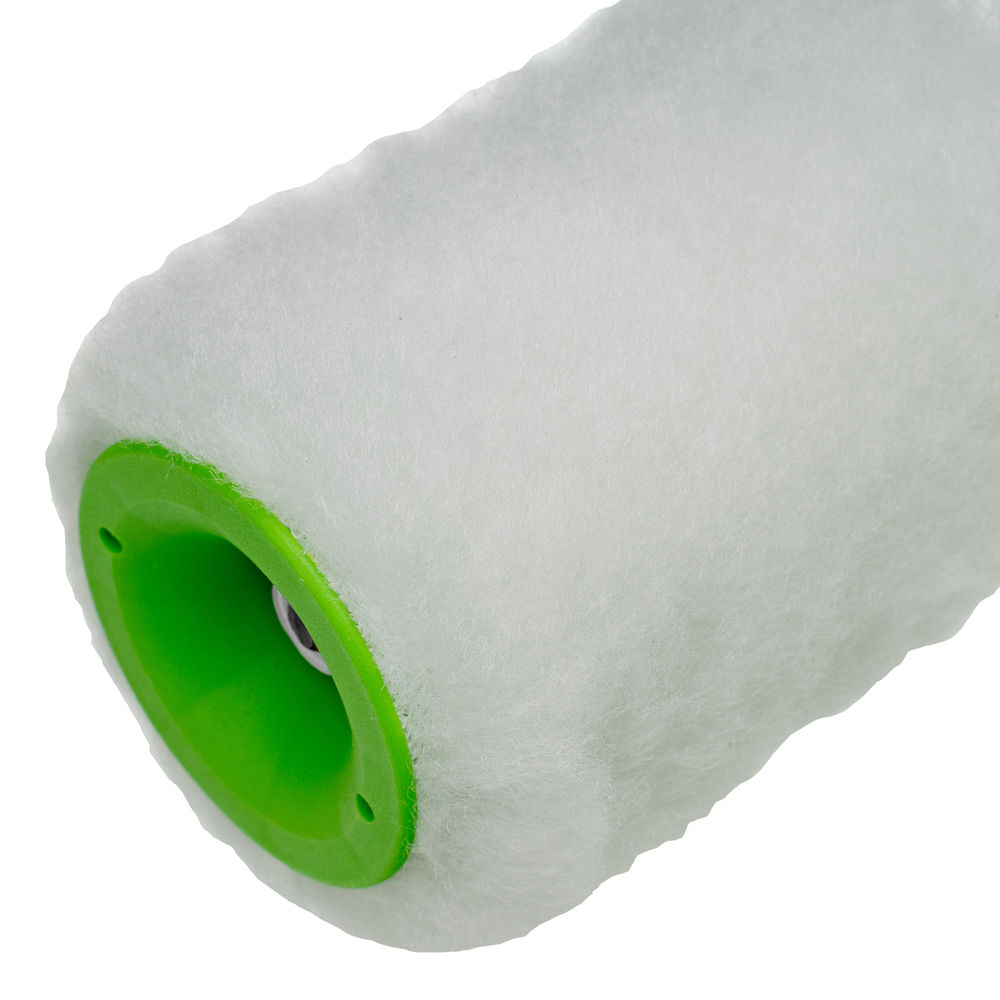 Валик Искусственный мех с ручкой, 100 мм, ворс 15 мм, D 48 мм, D ручки 6 мм, полиэстер Сибртех (80111)