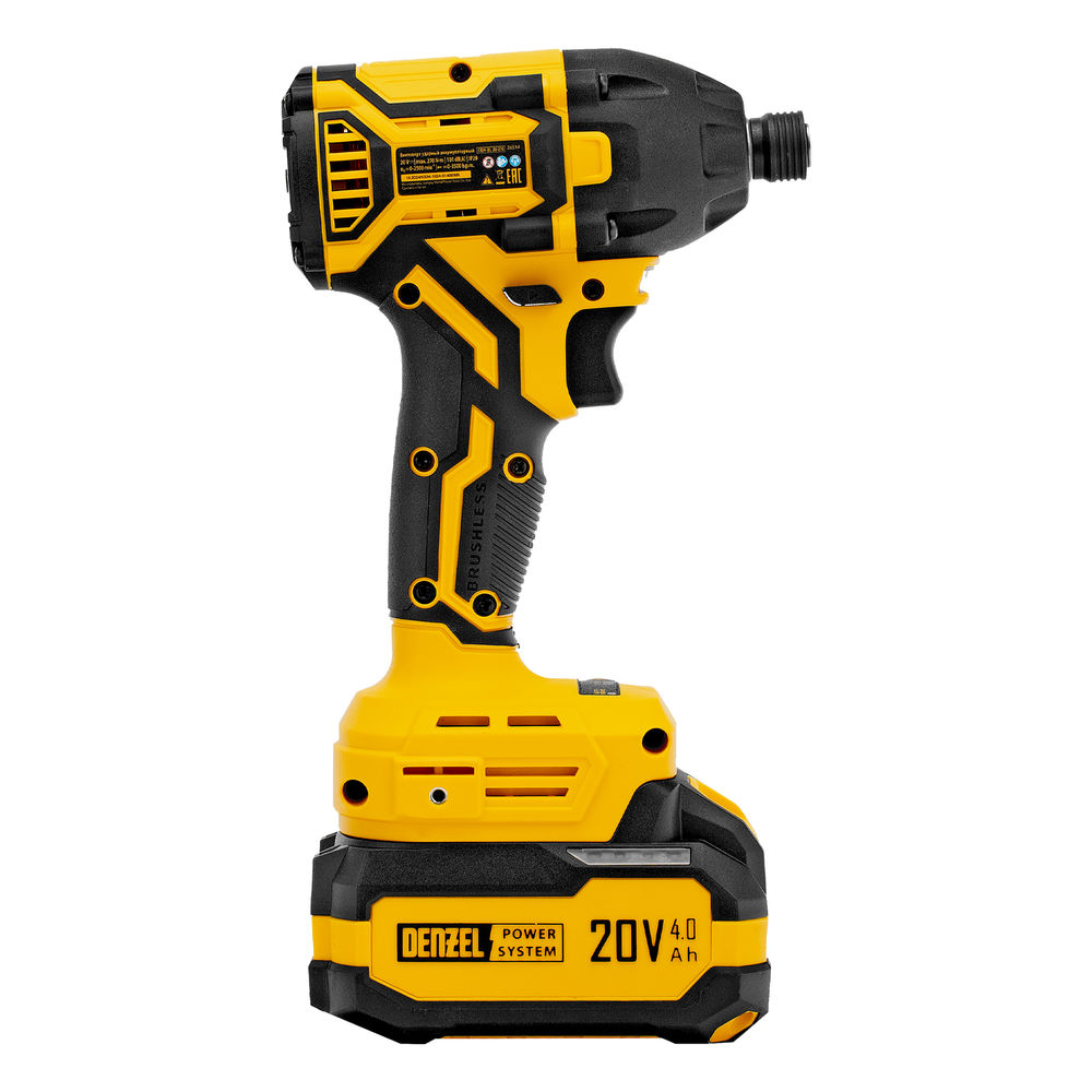 Винтоверт ударный аккумуляторный бесщет. CIDH-BL-20-270, Li-Ion, 20 В// Denzel (26514)