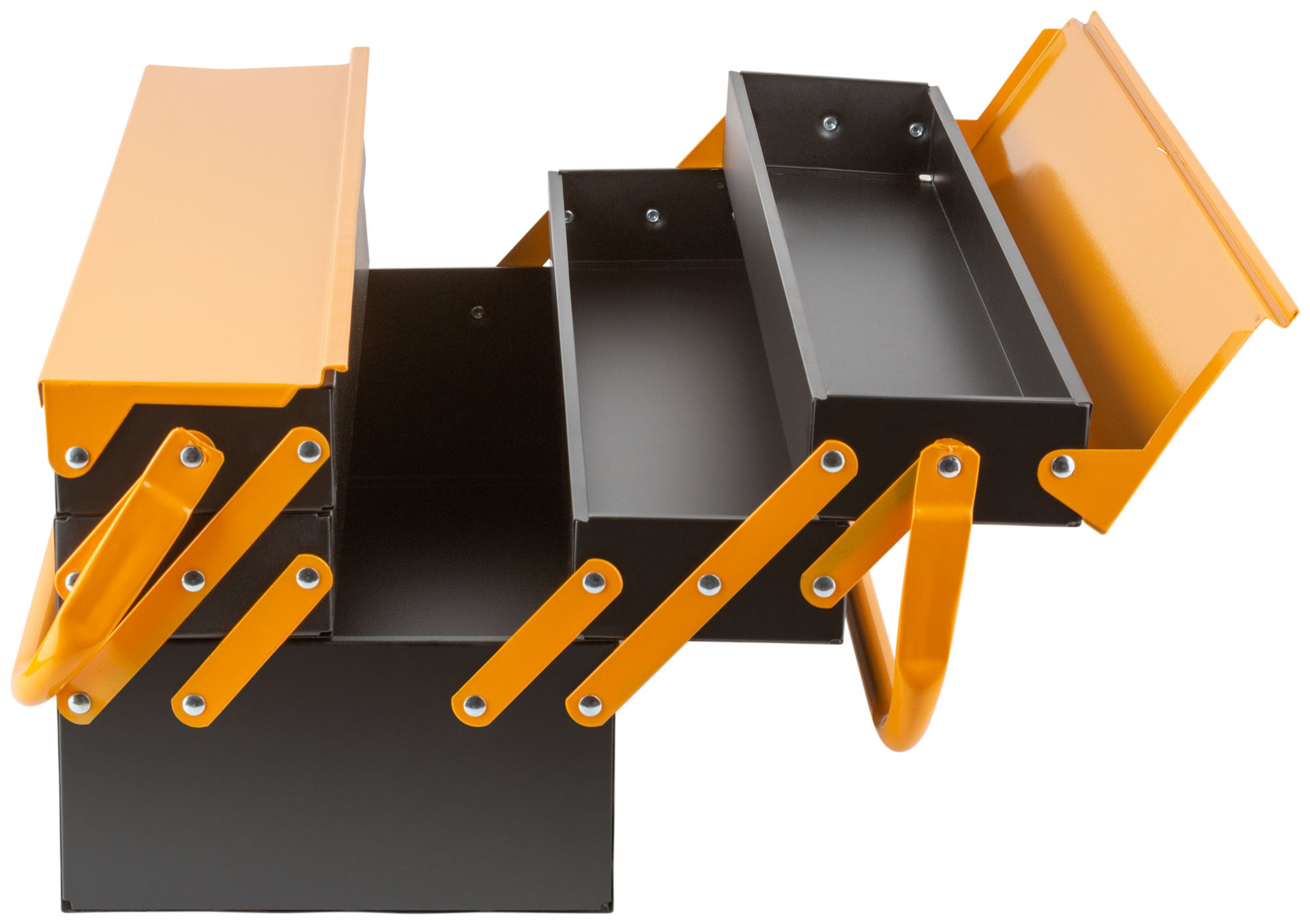 Ящик для инструмента металлический с 4-мя раздвижными отделениями 530х200х200 мм