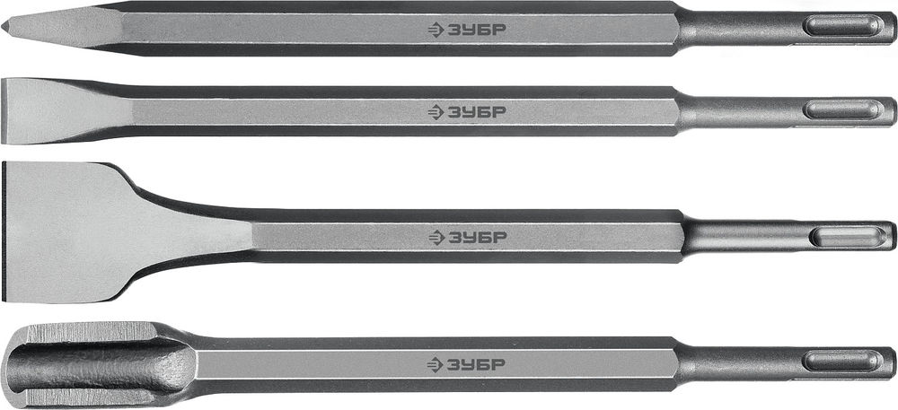 Набор зубил SDS-plus 4 шт, 250 мм ЗУБР БУРАН Профессионал 29360-H4_z01