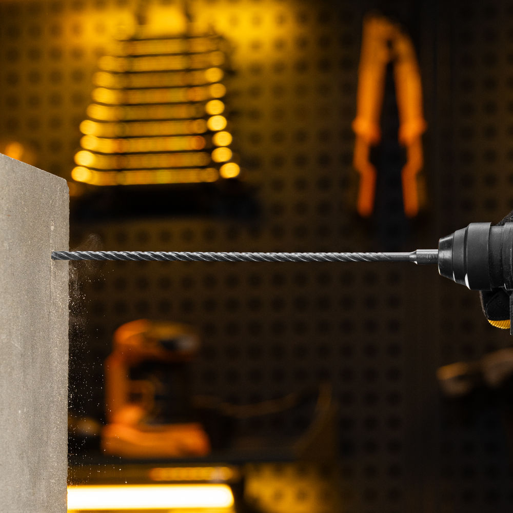 Бур по бетону, цельная крестовая пластина, 6x315 мм, SDS PLUS Denzel (705304)