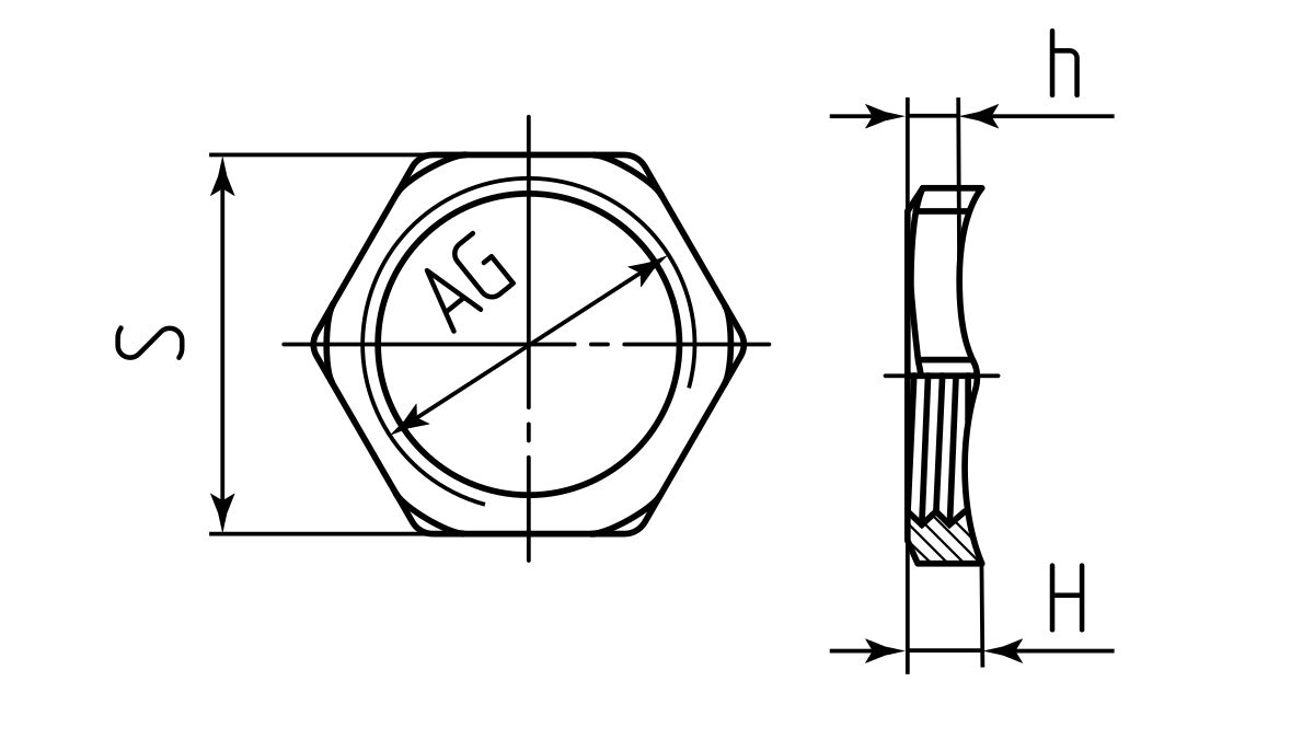 Гайка латунная Г3-М16 (Fortisflex) (88237)