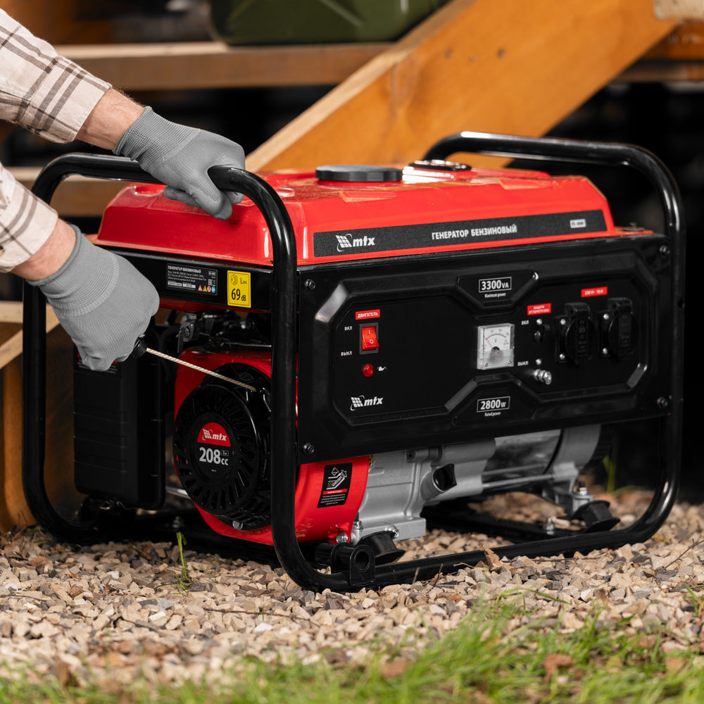 Генератор бензиновый RS-4000, 3,3 кВт, 230В, ручной стартер MTX (946115)